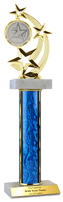 15" 2nd Place Star Spinner Double Marble Trophy