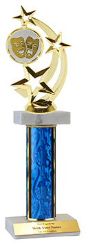 13" Drama Star Spinner Double Marble Trophy