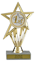 6" 1st Place Star Economy Trophy