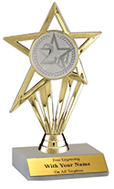 7" 2nd Place Star Trophy