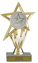 6" 2nd Place Star Economy Trophy