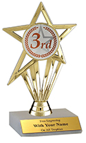 7" 3rd Place Star Trophy