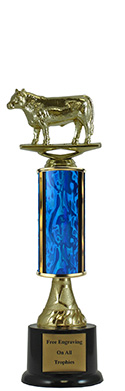 11" Steer Pedestal Trophy