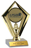 USBA Diamond Basketball Trophy