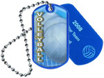 Volleyball Epoxy Dog Tag
