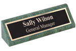 8" Green Marble Desk Wedge