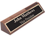 10" Walnut Business Card Wedge
