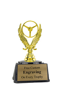 7" Pedestal Winged Wheel Trophy