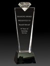 Crystal Diamond Pedestal Award