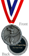 Antique Silver Engraved Victory Medal