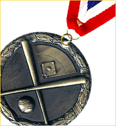 Boxed Ribbon ENGRAVED FREE Weight Lifter 40mm Emperor Sports Medal A 