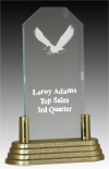 Jade Acrylic Eagle Award with Brass Base
