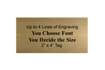 2" x 4" Engraved Plate