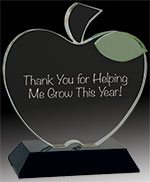 Crystal Apple with Leaf Award