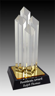Acrylic 4 Column Diamond Award