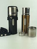 Personal Tea Infuser Thermos wi Black Leather Case