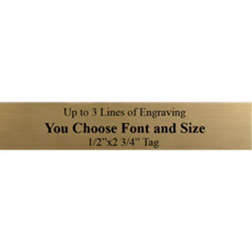 Engraved Name Plate 2"x 4" Aluminum Gift Trophy Plaque Tag Art Label 