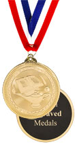 Lamp of Knowledge Medal - Bright Gold