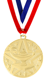 Academic Engraved Star Medal
