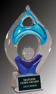 Blue Art Glass Teacher Award