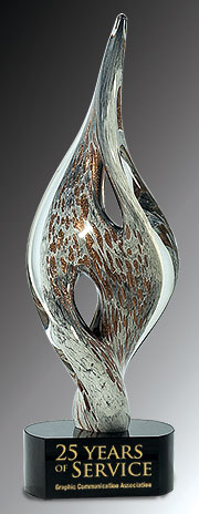Twisted Spire Art Glass Award