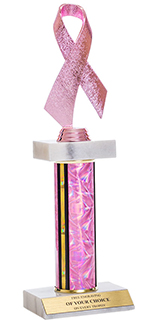 12" Pink Awareness Double Marble Trophy