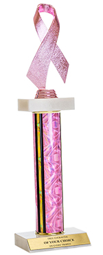14" Pink Awareness Double Marble Trophy