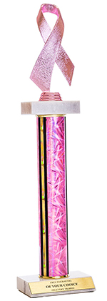 16" Pink Awareness Double Marble Trophy