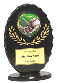 6" Oval Baseball Award