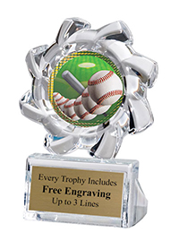Baseball Sunburst Acrylic Award