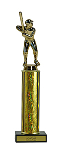 12" Softball Economy Trophy with Black Marble base