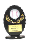5" Oval 3-D Baseball Award