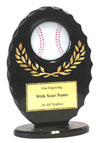 6" Oval 3-D Baseball Award