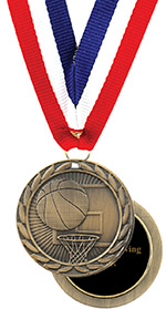 Economy Engraved Basketball Medal