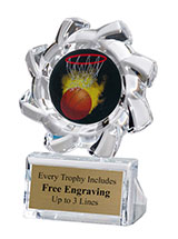 Basketball Sunburst Acrylic Award