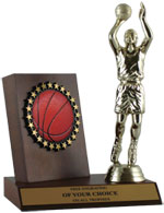 6" Wood Basketball Award