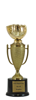 10" Baseball Glove Cup Pedestal Trophy