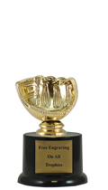 5" Pedestal Baseball Glove Trophy