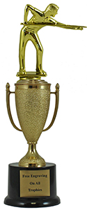 12" Billiards Cup Pedestal Trophy