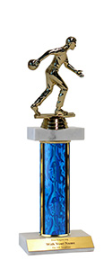 12" Bowling Double Marble Trophy