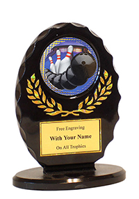 5" Oval Bowling Award