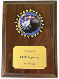 Bowling Insert Plaque