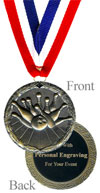 Engraved Antique Gold Bowling Medal