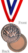 Antiqued Bronze Bowling Medal 