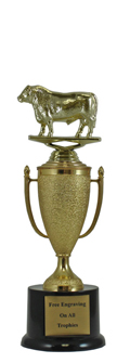 10" Bull Cup Pedestal Trophy