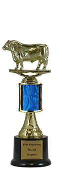 9" Bull Pedestal Trophy