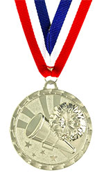 Engraved Brite Gold Cheerleading Medal
