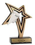 7" Cheerleading Star Resin Award