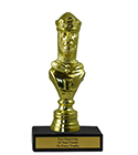 6" Chess Economy Trophy with Black Marble base