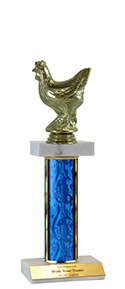 10" Chicken Double Marble Trophy